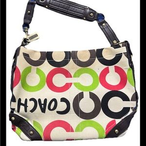 Coach Colorful Canvas Shoulder Bag